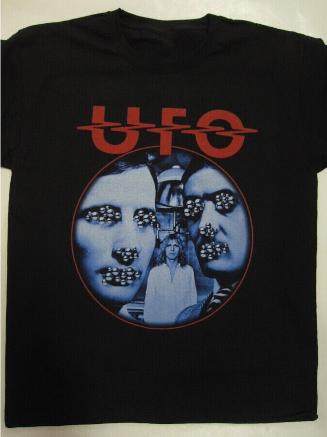 UFO Band Obsession Heavy Cotton Unisex T-Shirt Black All Sizes