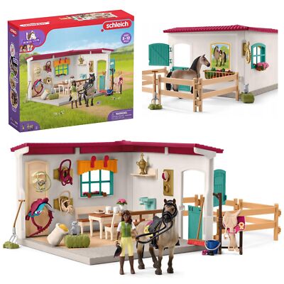 Schleich Horse Club - Sattelkammer, Stallmeisterzimmer, Figuren für Kinder ab 5+