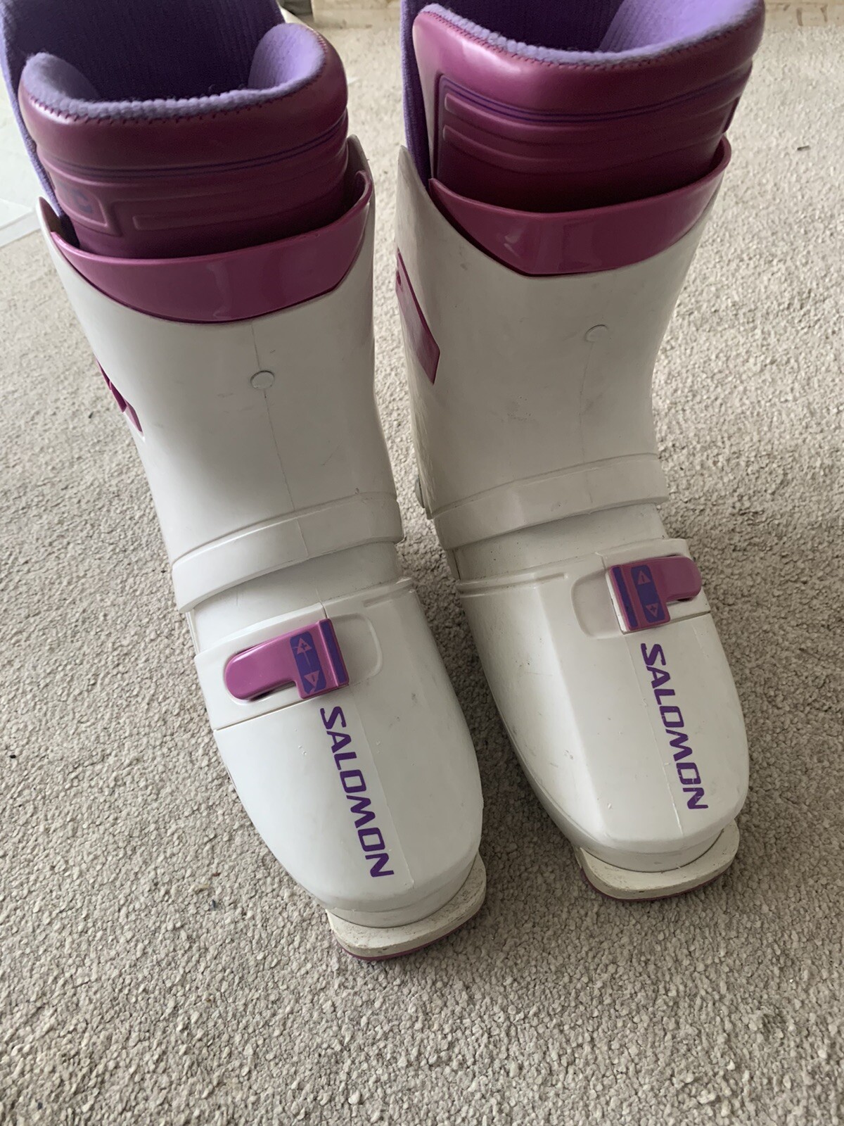 Retro Salomon Vintage SX 62 Stivali da sci ingresso posteriore taglia 320 Usati