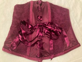 Purple Plum Older Sexy Floral 14/16 Padded Cacique Strapless Bustier Corset