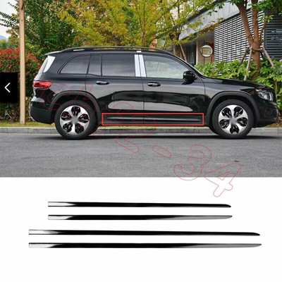 Fit For 2020-2022 Benz GLB Black titanium Car Door Guard Molding Strip Trim 4PCS