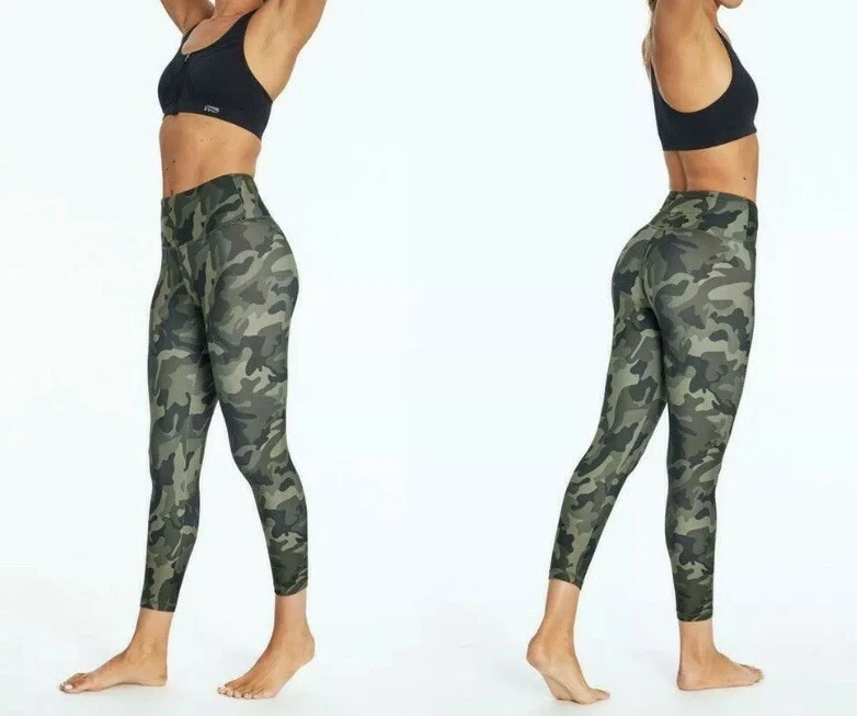 NEW Marika Green Camo Camouflage High Waist Capri Leggings Yoga Pants Small