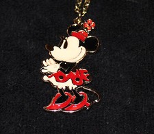 NICE VINTAGE DISNEY MINNIE MOUSE ENAMELED NECKLACE WALT DISNEY PROD