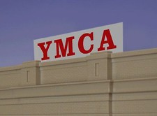 2072 Enseigne animée lumineuse Miller YMCA HO/O 1/87