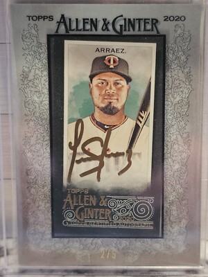 rare SSP/5 LUIS ARRAEZ 2020 TOPPS ALLEN & GINTER GOLD AUTOGRAPH  5 EXIST 