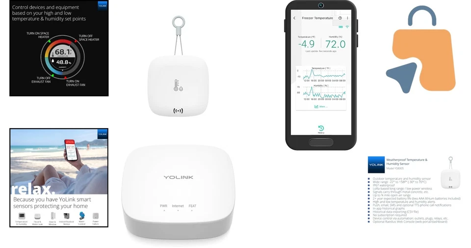 Remote Monitoring Outdoor Sensor - 1000' Range, SMS & Email Alerts, Hub Included - Image 2 of 4