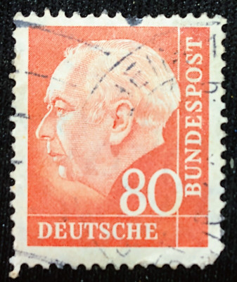 1954 GERMANY🇩🇪Heuss Deutsche Bundespost Stamp 80dm