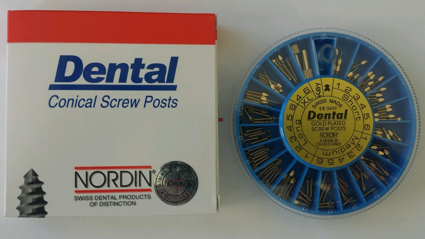 120Pc/kit+2Key Dental Endo Screw Post Completed Kit Stainless Steel/Gold Plated