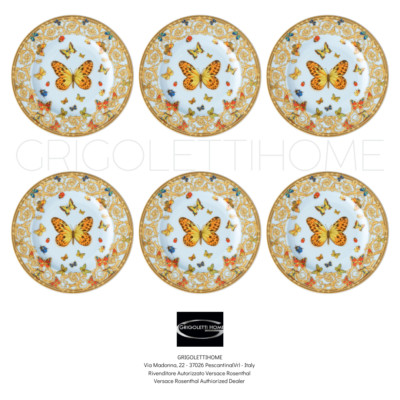 Versace Rosenthal - Le Jardin de Versace - Set 6 Geschirr Plan / Brot CM 18