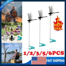 1-6X Dragonfly Clip Black Dragonfly Hat Clip Artificial Realistic 3D Dragonflies