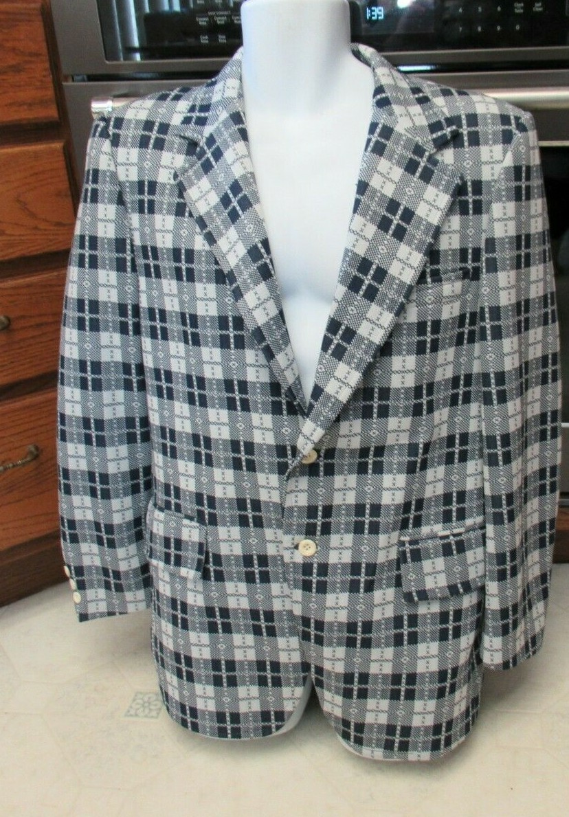 1970's vintage blazer sport coat jacket Men's 44 M/L… Gem