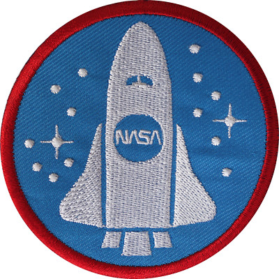 NASA Space Shuttle Bügelbild Aufnäher Patch Astronaut Kostüm Rakete Abzeichen
