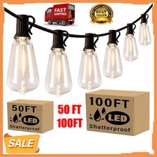 100FT Outdoor String Lights for Patio Waterproof Connectable ST38 LED Light Stri