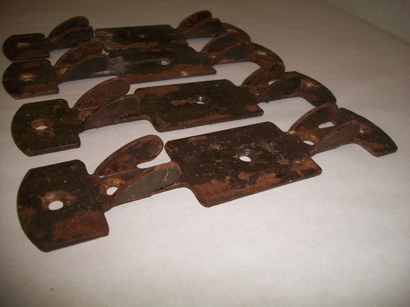 4 Antique Cast Iron BED RAIL BRACKETS--Antique Furniture Salvage--Free Ship