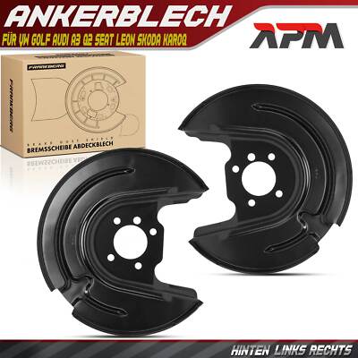 2x Ankerblech Bremsscheibe Hinten für VW Golf Audi A3 Q2 Seat Leon Skoda Karoq
