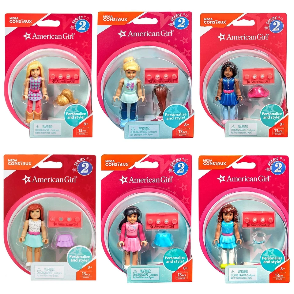 Mega Construx Serie 2 American Girl Paquete de 6 Mini Figuras Paquete Coleccionable Foto 3 de 3