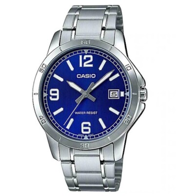 Casio MTP-V004D-2BUDF HERREN UHR STAHL BLAU 42mm UNTERPREIS
