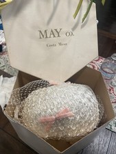 Vintage May Co Hat Box With Pillbox Hat