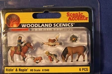 Woodland Scenics - Ridin' & Ropin' (6 pcs.) - HO Scale - A1940