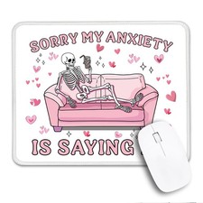 THEBESTU Sorry My Anxiety is Saying No 10.2L x 8.3W inches, Multi-Pink 2