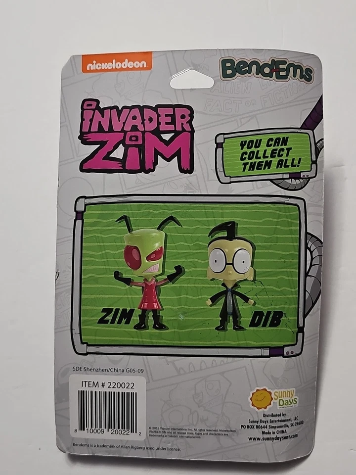 Bend ems INVADER ZIM Zim Collectable Bendable Figure BRAND NEW SEALED MINT 2019 - Image 4 of 4