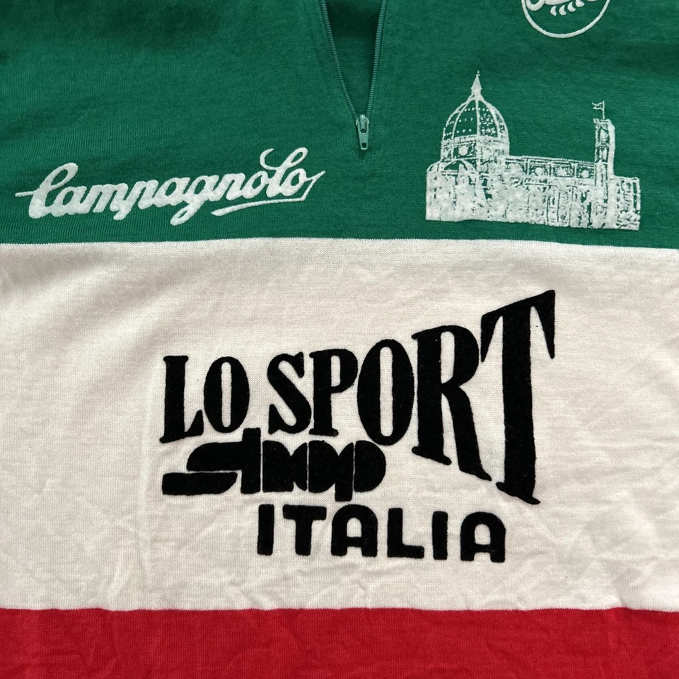 CAMISETA DE CICLISMO VINTAGE LO SPORT ITALIA CAMPAGNOLO CASTELLI - ROJO BLANCO VERDE - 4 Foto 3 de 4