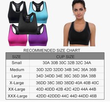 Women's Seamless Racerback Sports Bra High Impact Support X3 Pack   