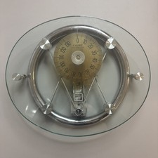 Vintage Camry Oval KG Glass Body Scale Retro Silver Mechanical Capacity 130 Kg