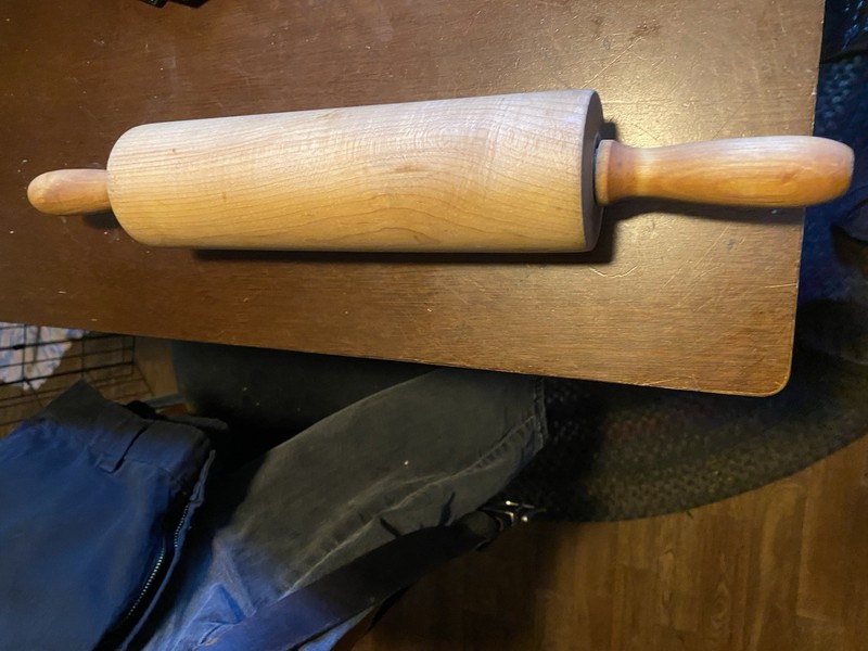 Vintage  Wooden Rolling Pin 18" Solid Maple Wood Farmhouse Kitchen
