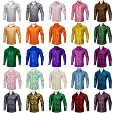 NWT Men's Long Sleeve Shirt Multiple Patterns S-4XL Clearance Sale! Wedding Gift
