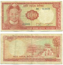 SOUTH VIETNAM NOTE 100 DONG (1966) P 19b