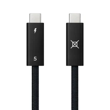 Aiox Thunderbolt 5 Cable USB-C 80Gbps 240W Nylon Braided (1.5m/4.92ft) - Black