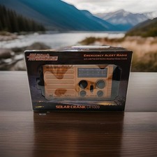 New 5-Way Powered Solar Crank CR1009 Emergency Alert Radio, Compass  Power Bank