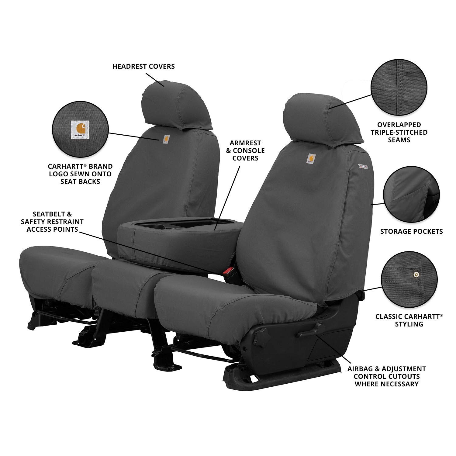 Covercraft Carhartt SeatSaver Custom Seat Covers | Fits 2010-2014 Toyota FJ C... thumbnail 5