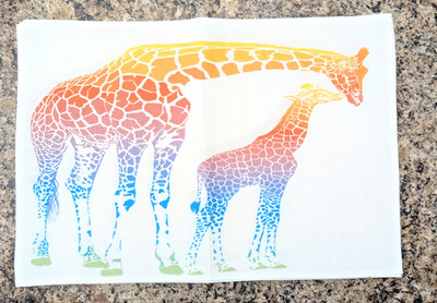Ambesonne Colorful Rainbow Giraffe Placemats Set of 4 NWT