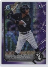 2022 Bowman Chrome Prospects Mega Box Purple Mojo Refractor Misael Gonzalez 11n6