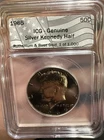 1965 Kennedy Silver Half Dollar Ruthenium Rose Gold ICG Certified Uncirculated