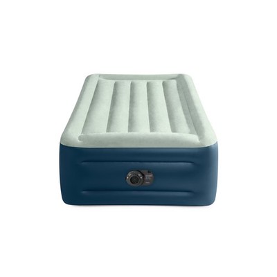 Intex Elevated 18'' Pillow Rest Twin Air Mattress with Internal Pump -