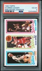 1980 TOPPS SCORING LEADER JULIUS ERVING/LARRY BIRD/MAGIC JOHNSON PSA 4