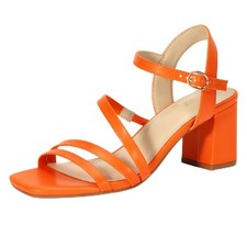 Jussy Women's Chunky Block Strappy Heeled Sandals 2.75 Inch Square Open Toe...