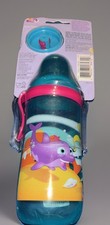 Nuby 2-Stage Kids Busy Sipper Cup No-Spill Silicone Spout Free-Flow Pop-Up 6m 