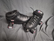 Riedell R3 Cayman Black Quad Roller Derby Speed Skates Size 12 Mens