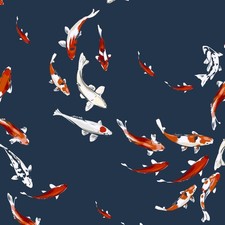 Koi Fische 100% Baumwollstoff 0,5m Stoff Kinderstoff Meterware Nähen BB048