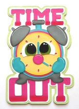 Premade Paper Pieced Title for Scrapbook Pages, Kids, Adults, Time Out, School