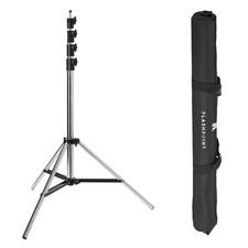 Flashpoint Pro Air-Cushioned Heavy-Duty Light Stand Chrome, 9.5' 