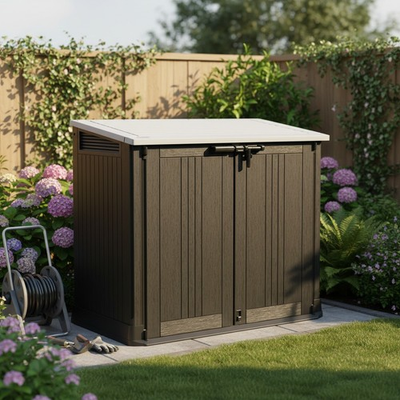 #ad Easy Assembly 31 cu. ft. Outdoor Resin Storage Shed Securely Store Yard Tools $383.39