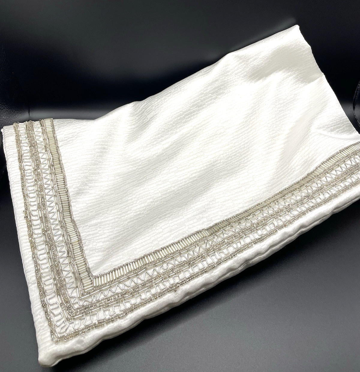 Hotel Collection Beaded Decorative Sham Pillow Cover Satin L