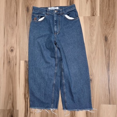Polar Skate Co Big Boy Super Baggy Distressed Cut Off Jeans Small Denim 30x24