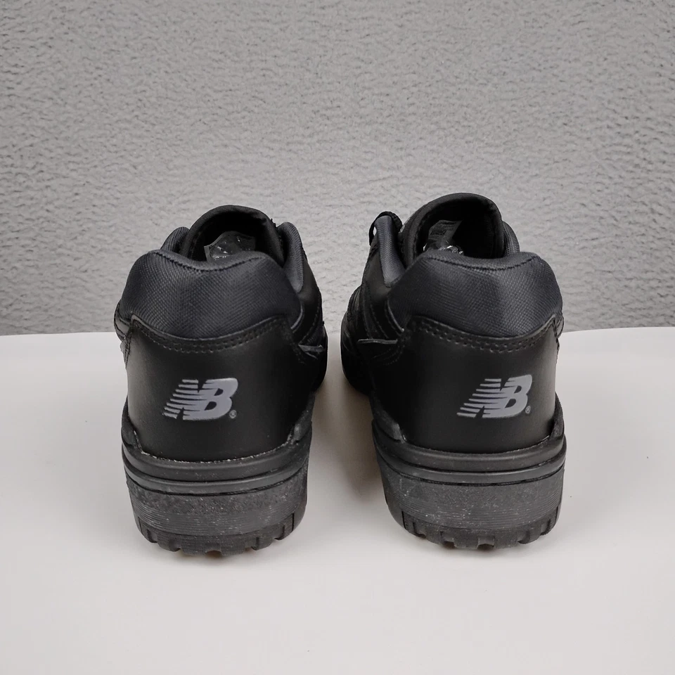 New Balance 550 Shoes Mens Size 9 Triple Black Leather Low Top BB550BBB  - Image 4 of 4