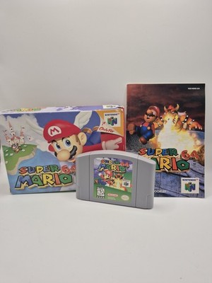 Super Mario 64 Nintendo 64 1996 Box, Manual, Cartridge - Tested Works! - CIB